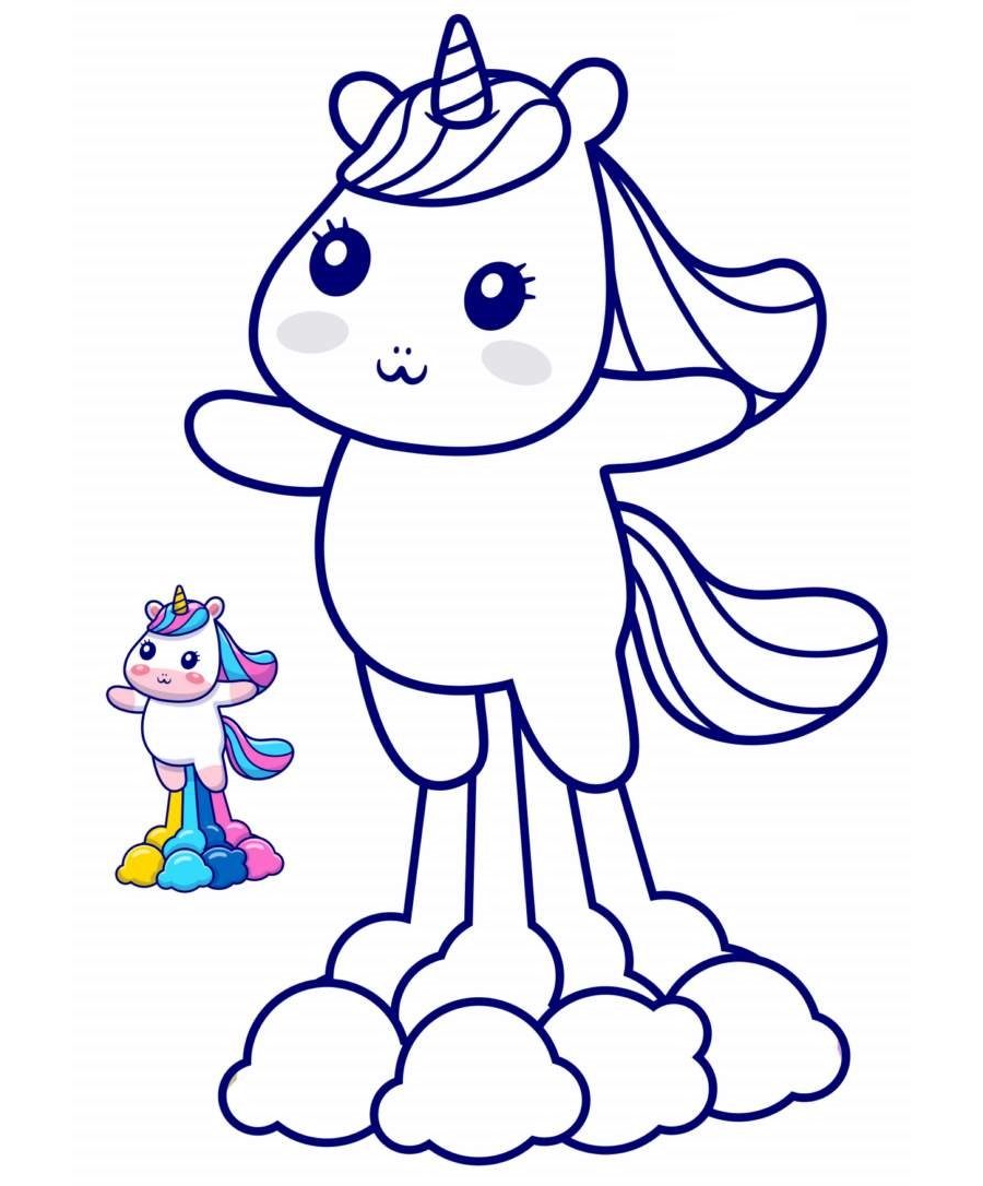 Fichas de unicornios para colorear 3