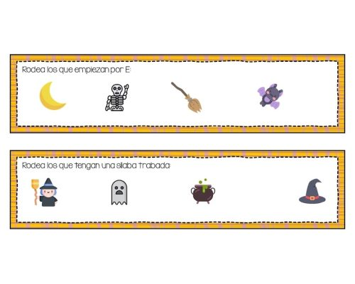 fichas fonológicas de Halloween para niños 3