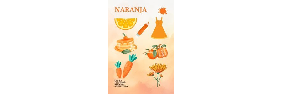 Fichas de color naranja para imprimir 1