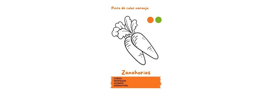 Fichas de color naranja para colorear 2