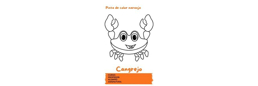 Fichas de color naranja para colorear 3