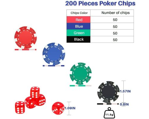 Descripción y características de las fichas de póquer en diferentes colores 3